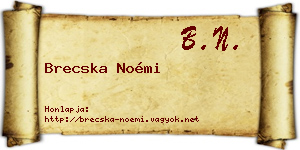 Brecska Noémi névjegykártya