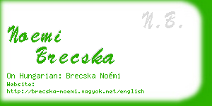 noemi brecska business card